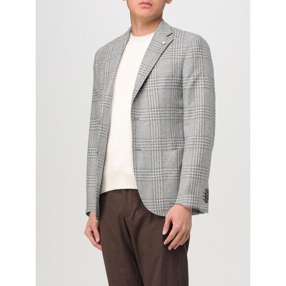 Luigi Bianchi Jacket Men Grey - Picture 3 of 4